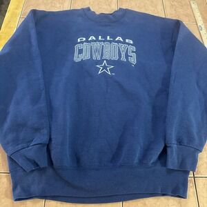 Vintage Dallas Cowboys Sweatshirt Mens XL‎ Blue NFL Football Pro Player USA Made